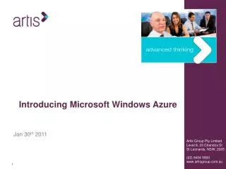 Introducing Microsoft Windows Azure