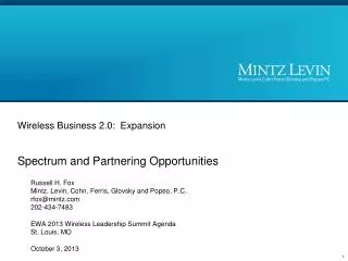 Wireless Business 2.0: Expansion