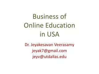 Business of Online Education in USA