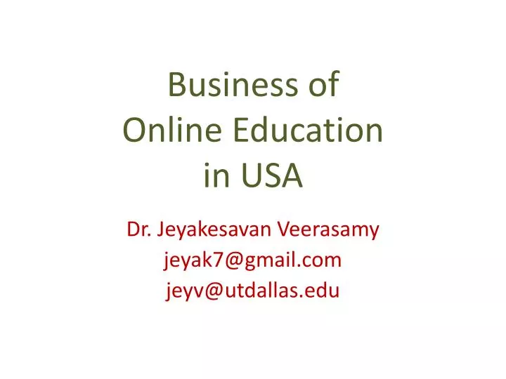 business of online education in usa