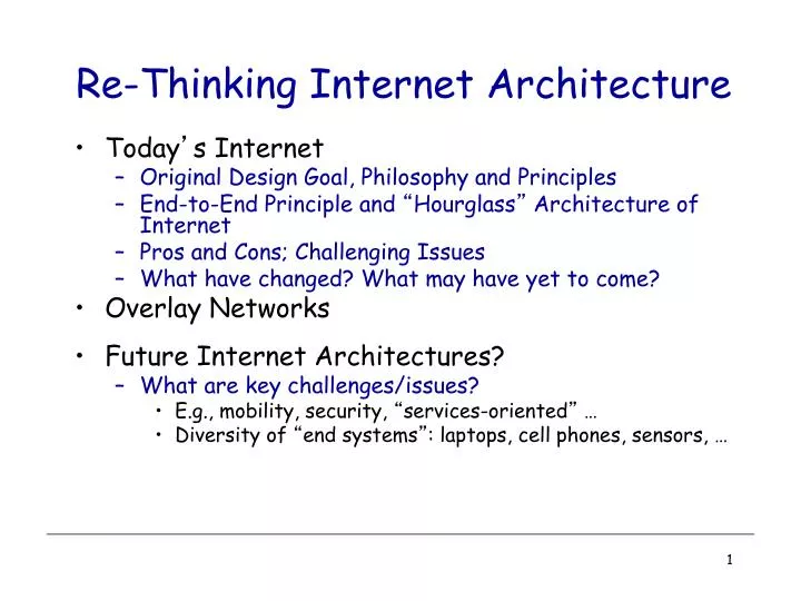 re thinking internet architecture