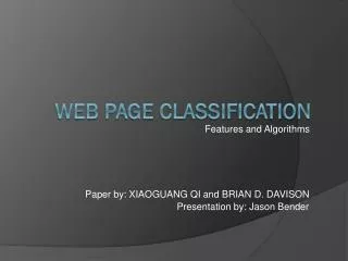 Web Page Classification