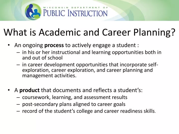 what is academic and career planning
