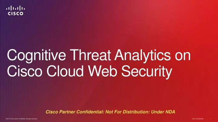 cognitive threat analytics on cisco cloud web security