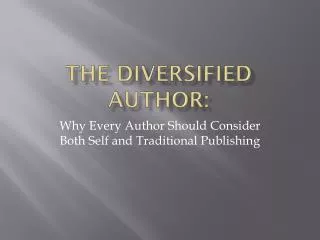 The Diversified Author: