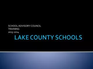 LAKE COUNTY SCHOOLS