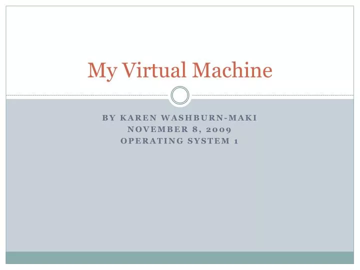 my virtual machine