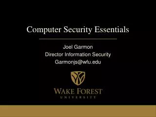 Computer Security Essentials