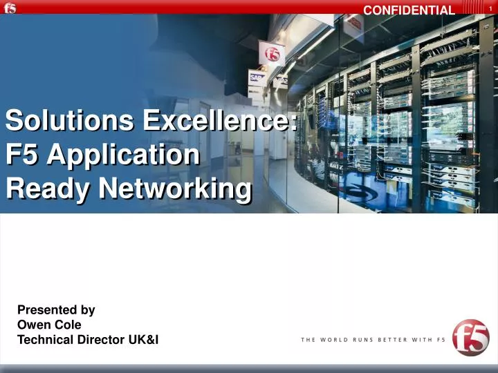 solutions excellence f5 application ready networking