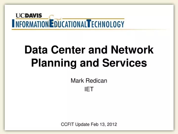 data center and network planning and services