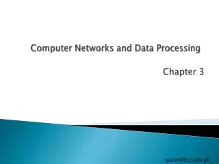 Computer Networks and Data Processing