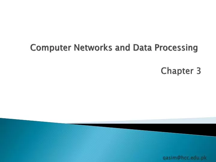 computer networks and data processing