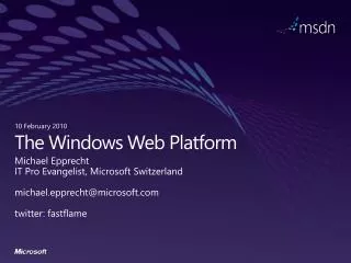 The Windows Web Platform