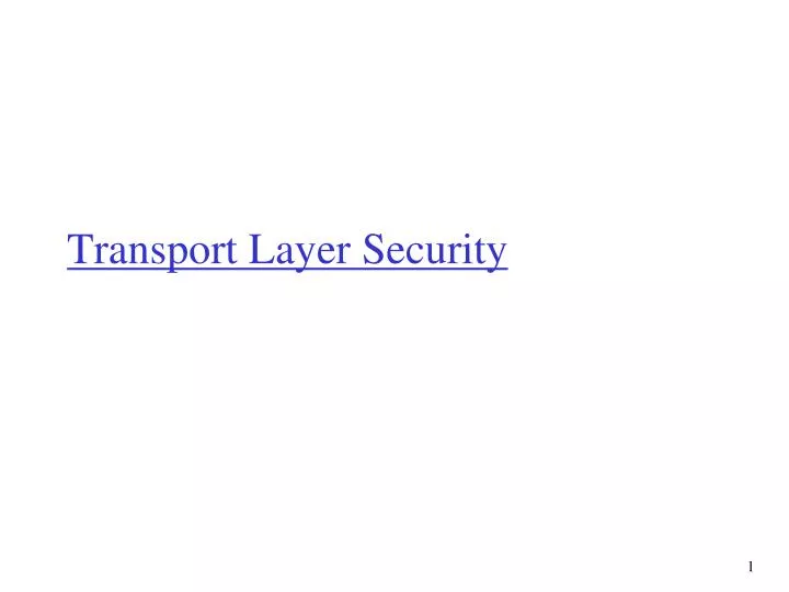 transport layer security