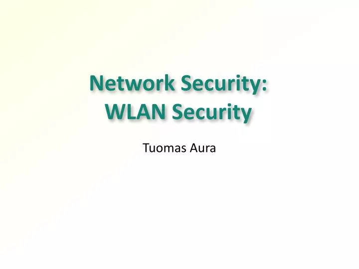 network security wlan security