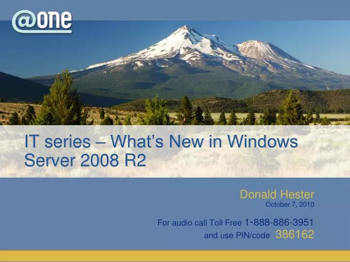 it series what s new in windows server 2008 r2