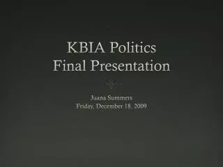 KBIA Politics Final Presentation