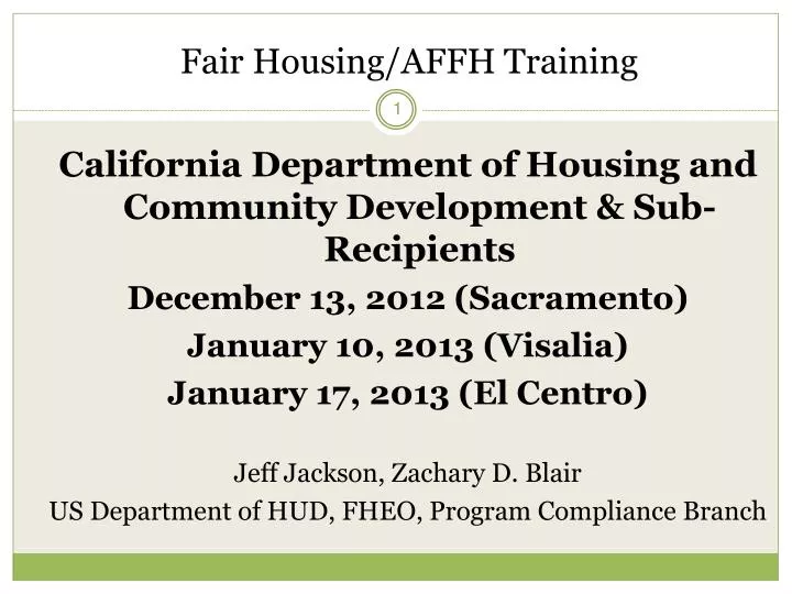 fair housing affh training