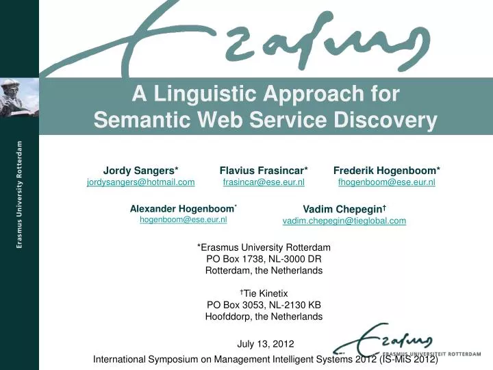 a linguistic approach for semantic web service discovery
