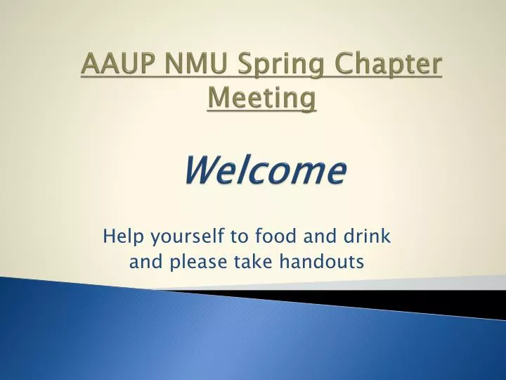 aaup nmu spring chapter meeting welcome