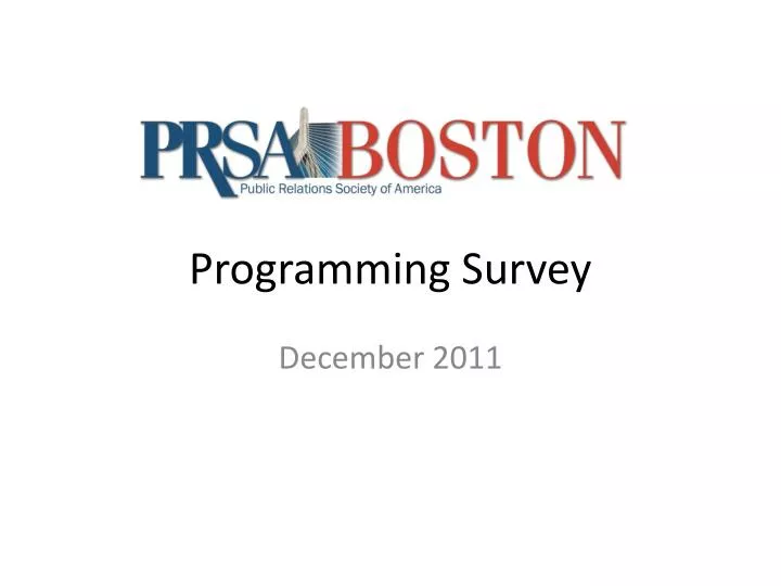 programming survey