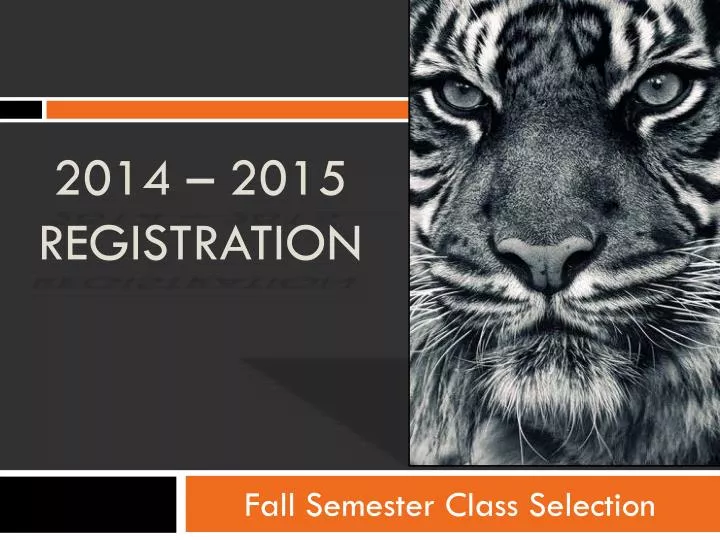 fall semester class selection