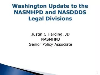Washington Update to the NASMHPD and NASDDDS Legal Divisions