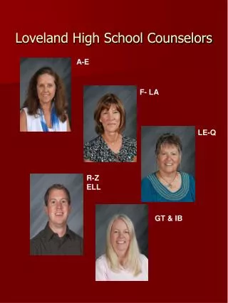 Loveland High School Counselors