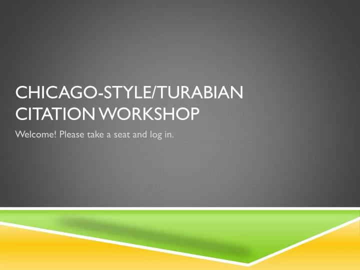 chicago style turabian citation workshop