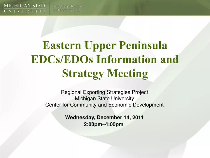 eastern upper peninsula edcs edos information and strategy meeting