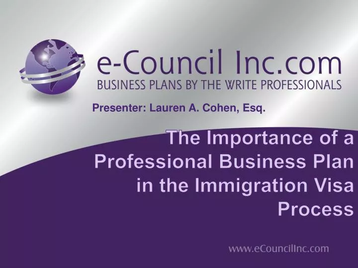 the importance of a professional business plan in the immigration visa process