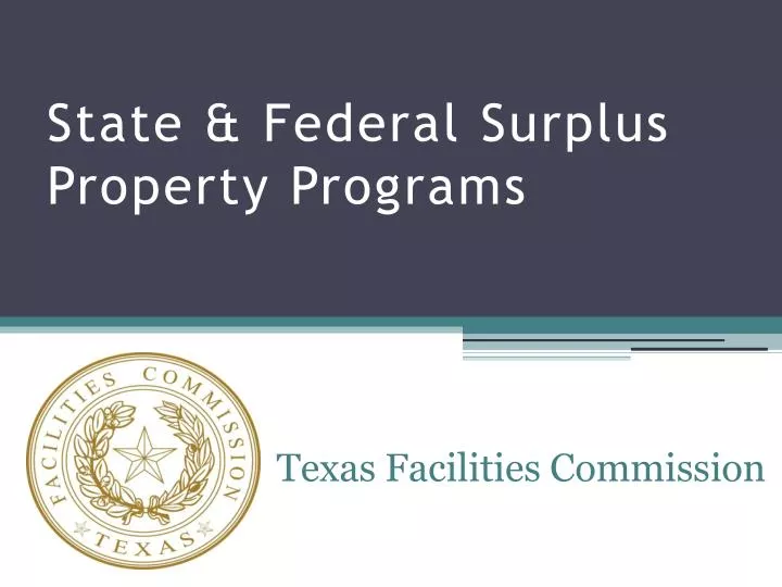 state federal surplus property programs