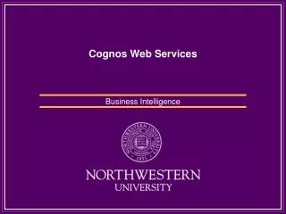 Cognos Web Services