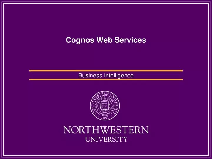 cognos web services