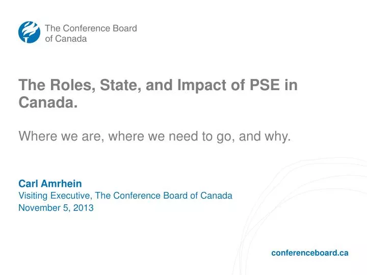 the roles state and impact of pse in canada