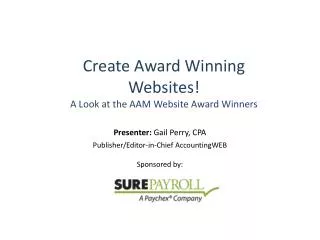 Create Award Winning Websites! A Look at the AAM Website Award Winners