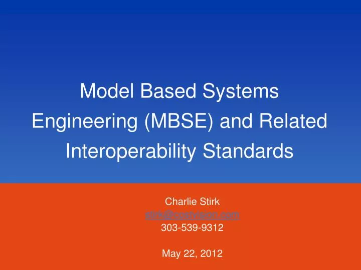 model based systems engineering mbse and related interoperability standards