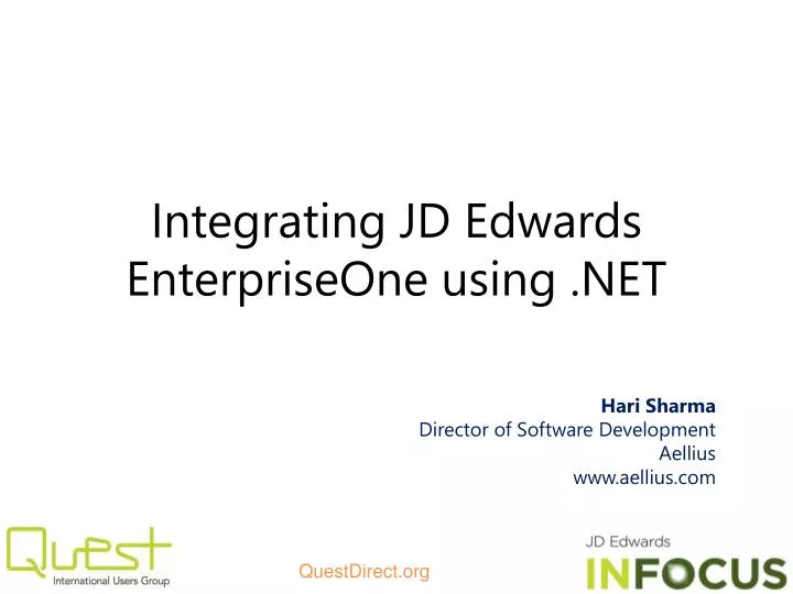 integrating jd edwards enterpriseone using net