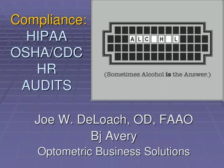 compliance hipaa osha cdc hr audits