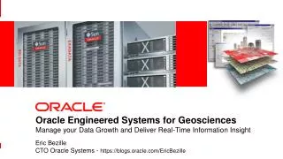 Oracle Engineered Systems for Geosciences