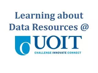 Learning about Data Resources @