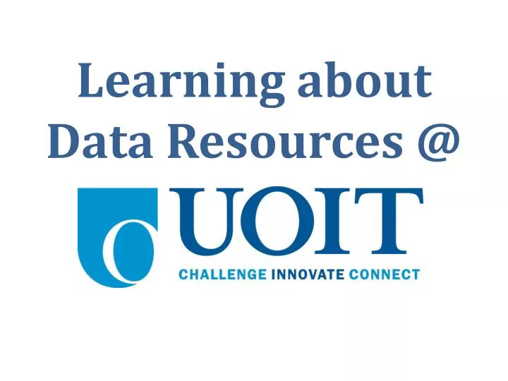 learning about data resources @