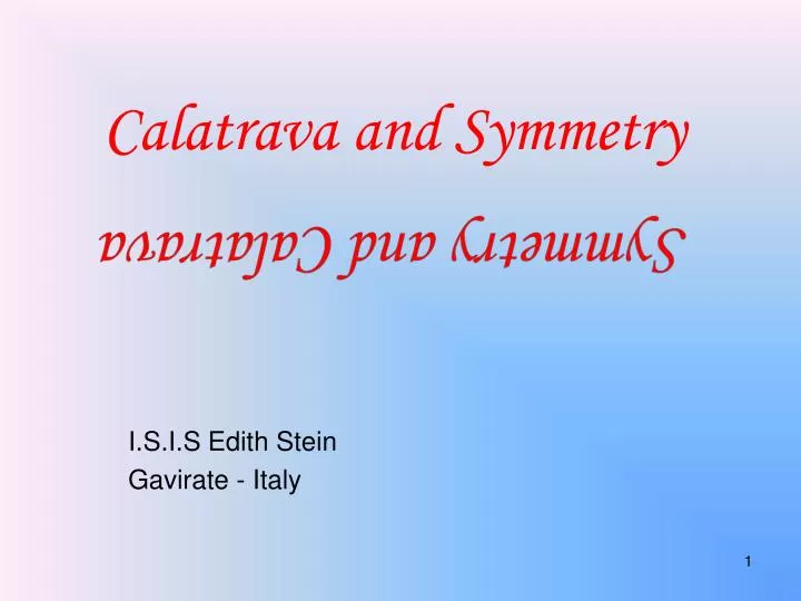 calatrava and symmetry