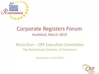 Corporate Registers Forum Auckland, March 2013