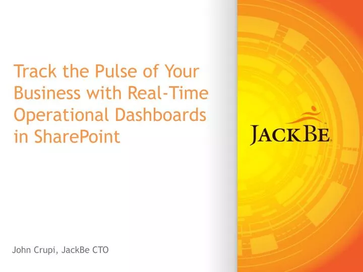 track the pulse of your business with real time operational dashboards in sharepoint