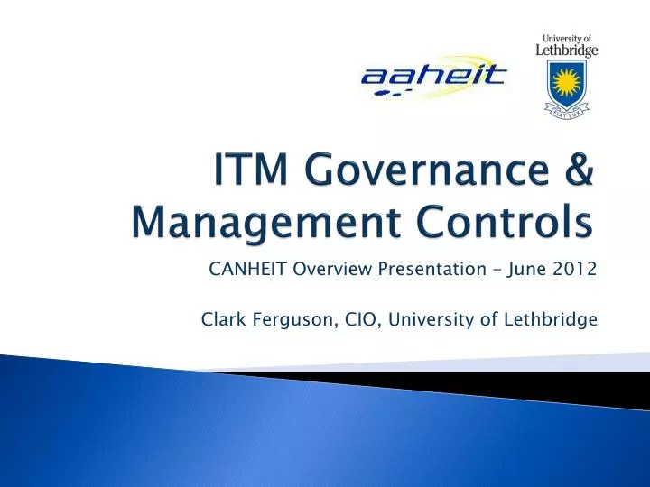 itm governance management controls