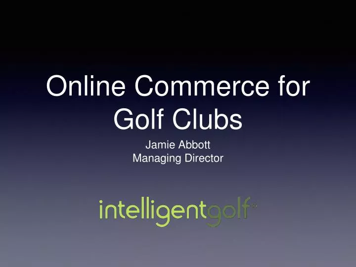 online commerce for golf clubs
