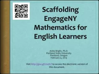 Scaffolding EngageNY Mathematics for English Learners