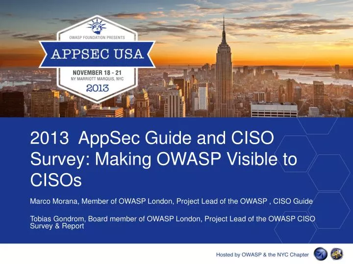 2013 appsec guide and ciso survey making owasp visible to cisos