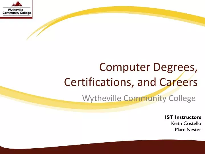 computer degrees certifications and careers